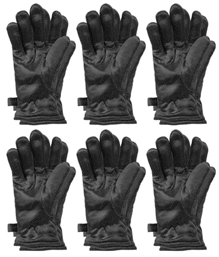 Image of Yacht & Smith Winter Ski Gloves Fleece Lined Adjustable Strap Water Resistant Men Woman Kids