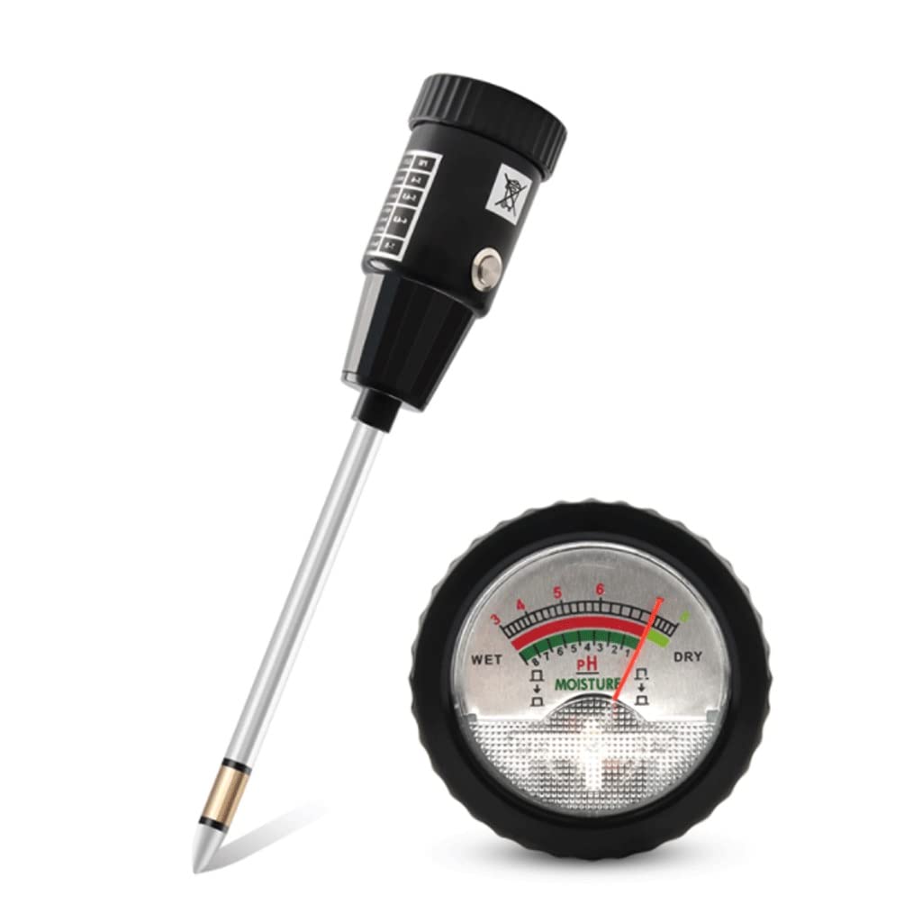PH compteur 3-8Ph et analyseur d'humidité du sol avec longue sonde métallique de jardin