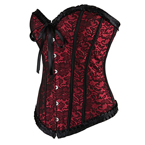 Grebrafan Body Corsage Damen Sexy Brokat Korsett Klassische – Bild 3