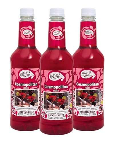 Master Of Mixes Cosmopolitan Drink Mix, Ready To Use, 1 Liter, 3 Pack