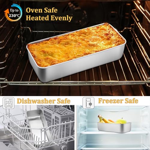 Onader 3lb Loaf Tin, Stainless Steel Large Bread Loaf Pan for Baking Banana Bread, Meat Loaf, Lasagna and Cake, Healthy & Sturdy, Oven & Dishwasher Safe, 31.5X 13.7X 7.5 cm - Image 5