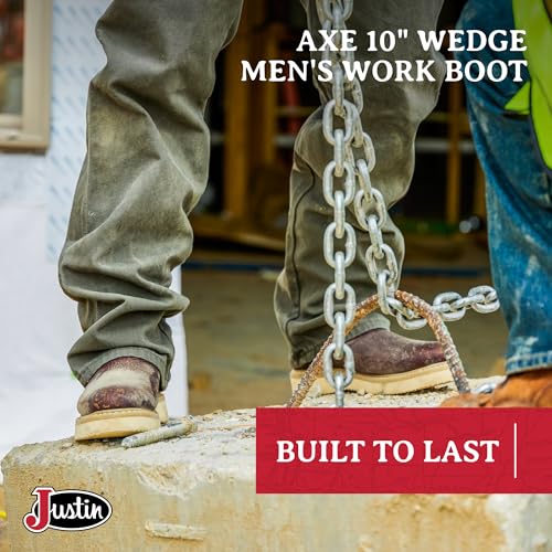 Justin Men's Axe 10" Wedge Round Toe Work Boot2