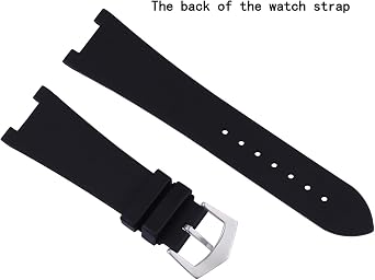 Men's rubber watch strap compatible with Patek Philippe Nautilus 5711 1A010 5712 5712G 5726 5980 25mm Outdoor sports waterproof silicone watch band Accessories Women's wristband bracelet