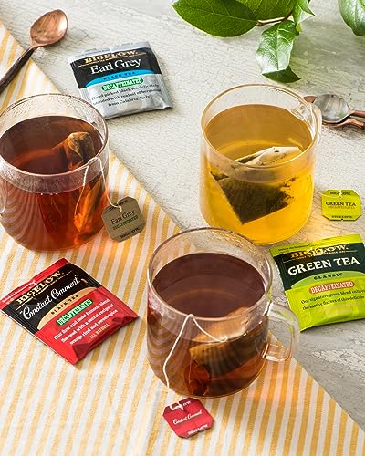Image of Bigelow Tea Decaffeinated Tea 6 Flavor Variety Pack, Decaf Tea with Green Tea, Spiced Chai, Constant Comment, English Teatime and Earl Grey Tea, 20 Count Box (Pack of 6), 120 Total Tea Bags
