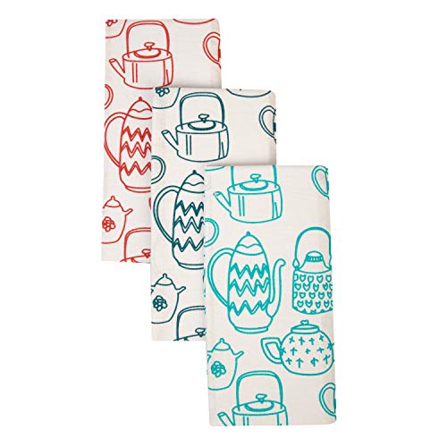Cotton Carnival Geschirrtücher, Extra Große Geschirrtücher Aus 100% Baumwolle, Küchentücher Der Größe 18 X 28 Zoll, Für Das Tägliche Kochen In Der Küche |Topf Gedruckt|Küchentücher 3Er Set Cover