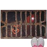 Fácil de usar: el felpudo de bienvenida de Halloween puede absorber la suciedad, manteniendo la suciedad fuera de su hogar y manteniéndolo limpio. Es lo suficientemente delgado como para caber en la puerta de entrada sin cortar la puerta.