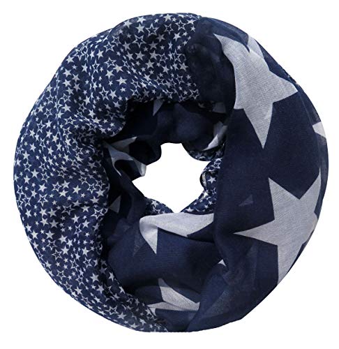 Lina & Lily Stars Print Women's Infinity Scarf