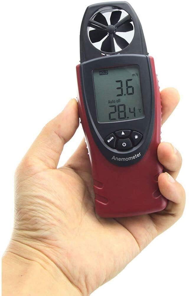 JJJ Mini anemometro anemometro Portatile for misurare la velocità del Vento e Il Volume dell'Aria Piccolo Portatile Portatile