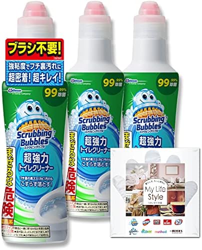 【646円(215円 / 本)】 スクラビングバブル トイレ洗剤 超強力トイレクリーナー ボトルタイプ 3本セット 400g×3本 お掃除用手袋つき