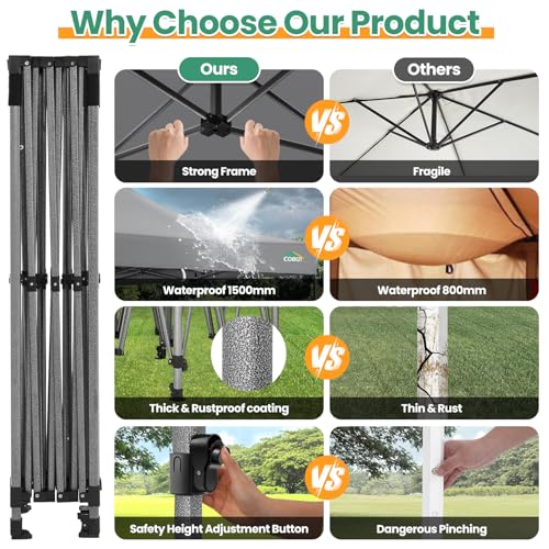 COBIZI 10x15 Heavy Duty Canopy
