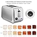 Toaster 2 Slice Wide Slot, CUSIBOX Stainless Steel Toaster Bread Toaster with Removable Crumb Tray, 7 Bread Browning Settings, REHEAT/DEFROST/CANCEL Function, 750W, ST013
