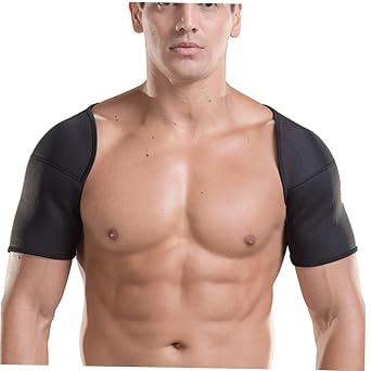 Shoulder Compression Shoulder Brace肩部支撑 圧縮ショルダーブレース、ショルダーウォームラッププロテクター、ダブルショルダーサポートブレース、痛みを和らげる圧縮L 男女兼用 左右兼用