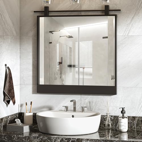 24x24inchsquarebathroomvanitymirrorforwallmountedoversinkfarmhouserusticmatteblackframebarndoormirrorsfoyerentrywaydecor  Urban Country Home Decor 24×24 inch square bathroom vanity mirror for wall mounted over sink farmhouse rustic matte black frame barn door mirrors foyer entryway decor  urban country home decor