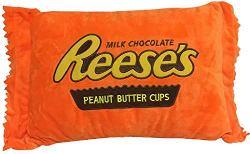 Sweet Novelty Reeses Peanut Butter Cups Embroidered Plush Pillow - //coolthings.us
