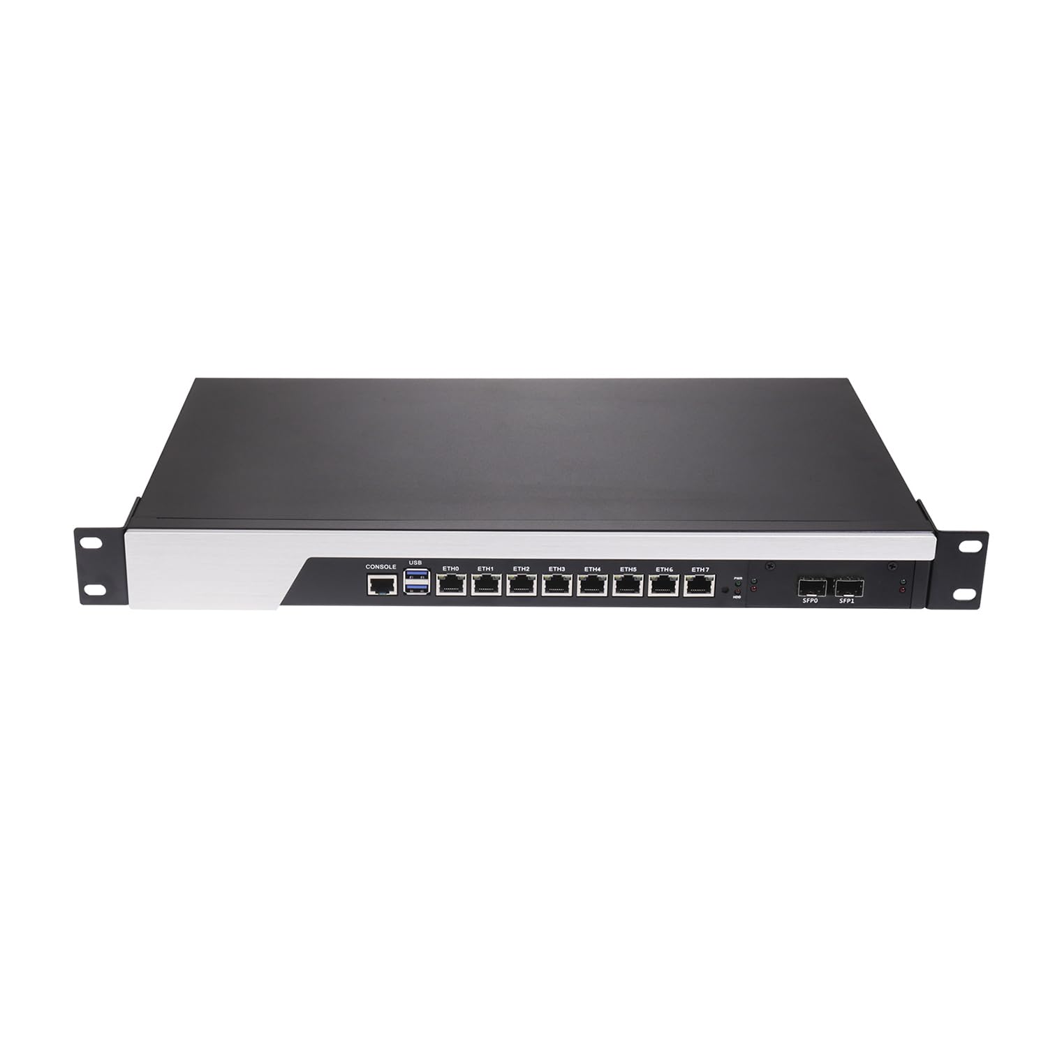 Firewall, VPN, 19 Inch 1U Rackmount Network Appliance, Mikrotik, PFSense, OPNsense, I3 4160, RS44, AES-NI, 8 x Gigabit LAN, 2 x SFP+ 10Gbe, Console, VGA, 16G RAM, 512G SSD
