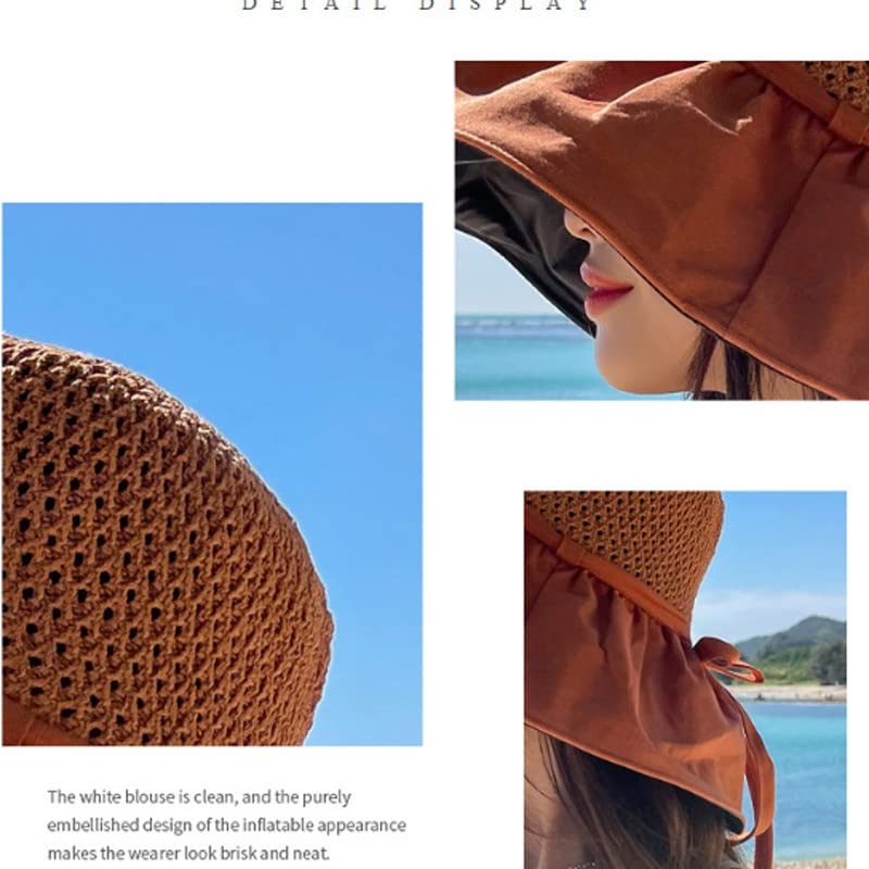Effen Kleur Handgemaakte Gehaakte Floppy Top Zomer Hoeden Voor Vrouwen Hollow Out Knit Dome Emmer Hoed Brede Rand Opvouwbare Strand Caps, Zonnehoed Effen Kleur Handgemaakte Gehaakte Floppy Top Zomer Hoeden Voor Vrouwen Hollow Out Knit Dome Emmer Hoed Brede Rand Opvouwbare Strand Caps, Zonnehoed