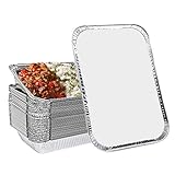 Freundliches recycelbares Aluminium mit Deckel - Die Abdeckung besteht auf der einen Seite aus Papier und auf der anderen aus Aluminiumfolie. Und die Deckel können verhindern, dass Lebensmittel feucht werden, halten Lebensmittel frisch und erleichtern den Transport.