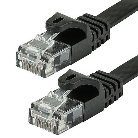 Cable Ethernet Cat 5e Negro 1 pie miniatura 1