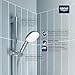 GROHE 267832432 Tempesta 24-Inch Shower Rail Set, 2-Spray, Square, 1.5 GPM, Matte Black