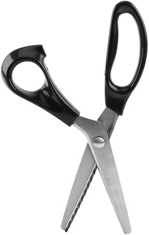 Pinking Shears,Stainless Steel Handled Round Edge Pinking Shears Scissors Clipper 3 5 7mm for Fabrics Dressmaking, Sewing and Arts and Crafts(7mm)