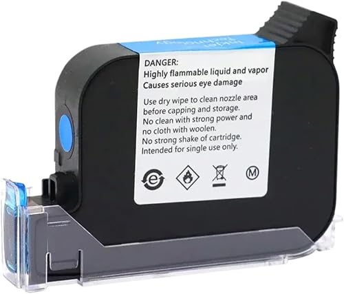 2588 42ML Black Red Blue Green Printer Ink Cartridge Quick Drying 12. 7mm Print Height Compatible with Handheld Inkjet Printer(Blue)