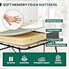 Greenvelly Folding Bed with 5 Inch Mattress, 75” x 38” Portable Rollaway Bed with Memory Mattress and Metal Frame for Adults,Guest, Twin Size,Cot Size