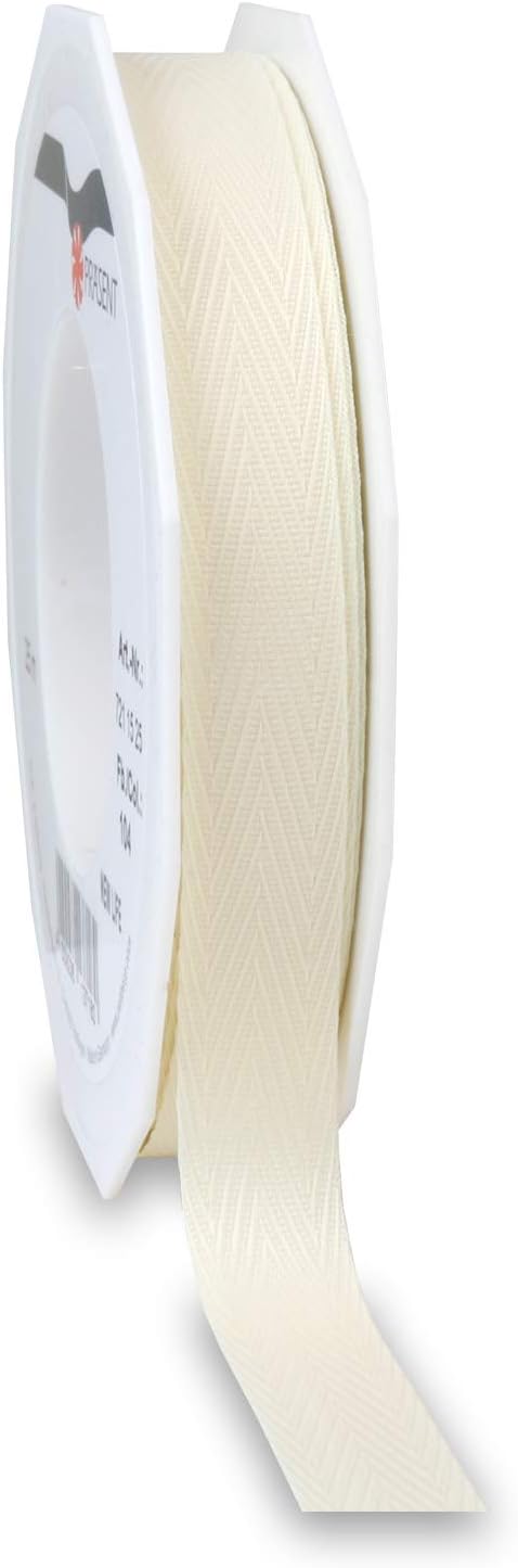 C.E. パットバーグ ニューライフ リサイクル リボン、クリーム、15 mm-25 m