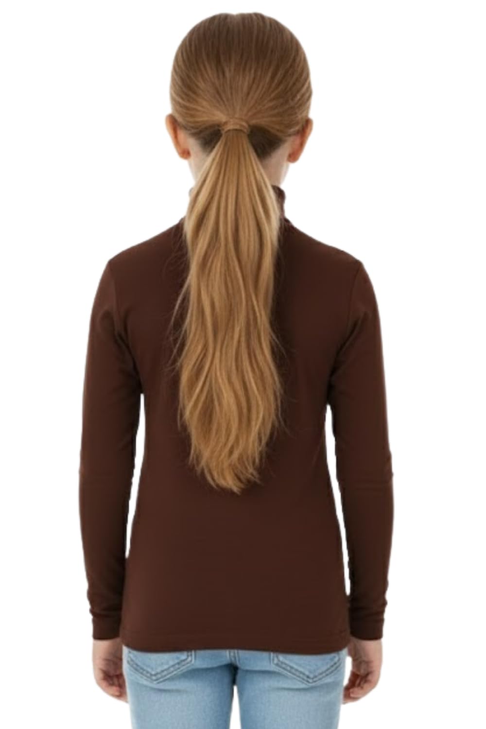 STAR FASHION Top a collo alto a maniche lunghe unisex per bambini e bambine, taglie 5/6 7/8 9/10 11/12 e 13 anni