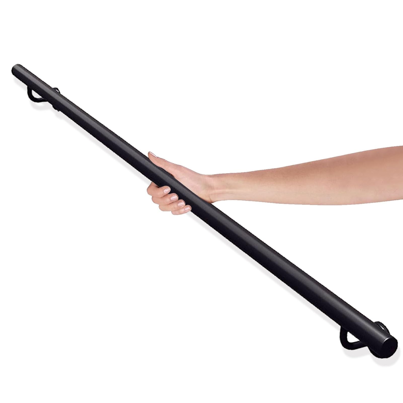 Rampe d'escalier en métal forgé noir de 200 cm pour intérieur et extérieur