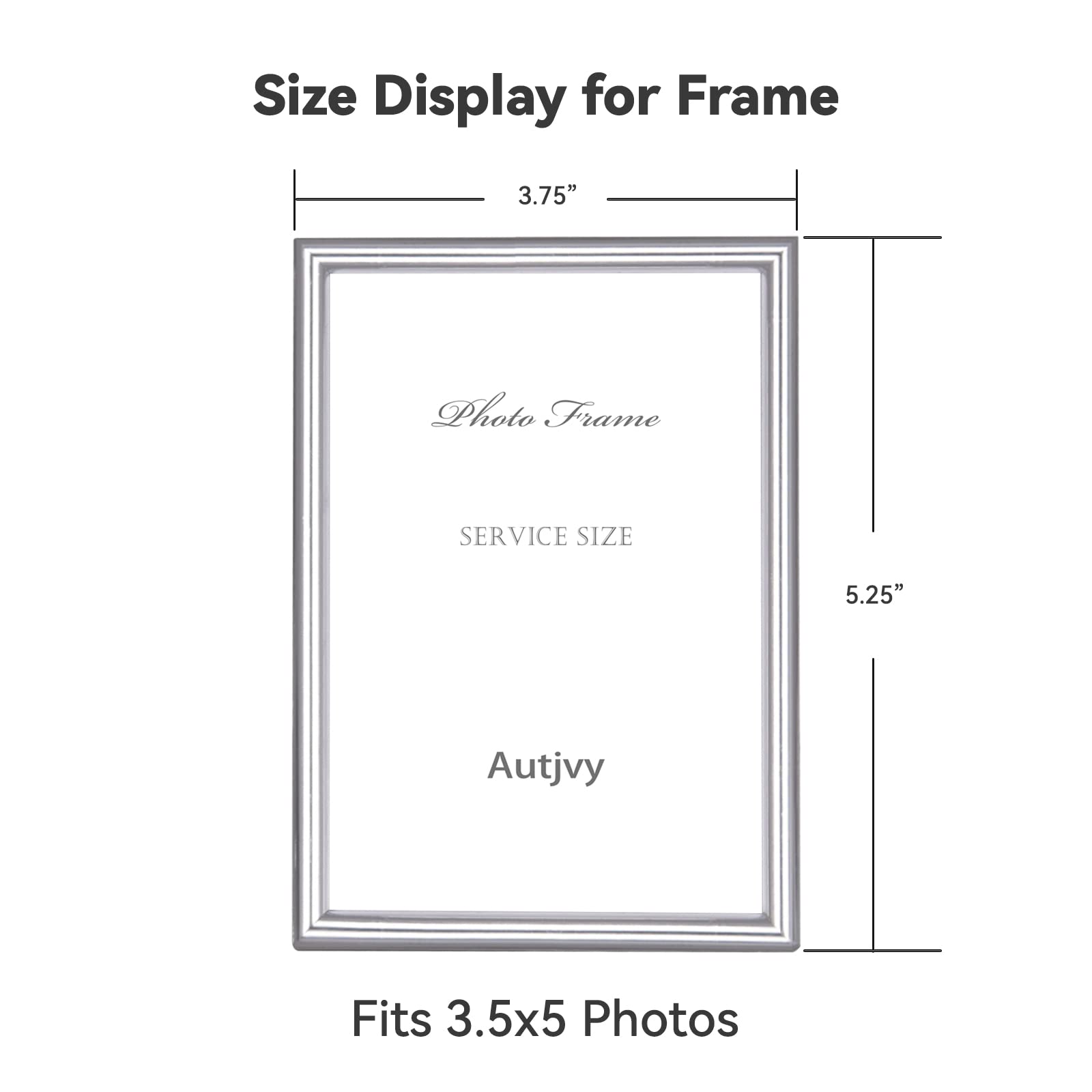 Lot De 2 Cadres Photo Muraux Et De Table Autjvy - Noir Mat 10x10 Cm - Aluminium Brossé Avec Verre Véritable HD - Design Moderne - Présentation Verticale Ou Horizontale