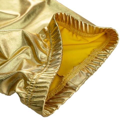 LOLANTA Girls Metallic Leggings, Kids Stretchy Tights, Ankle Length Shiny Dance Pants3