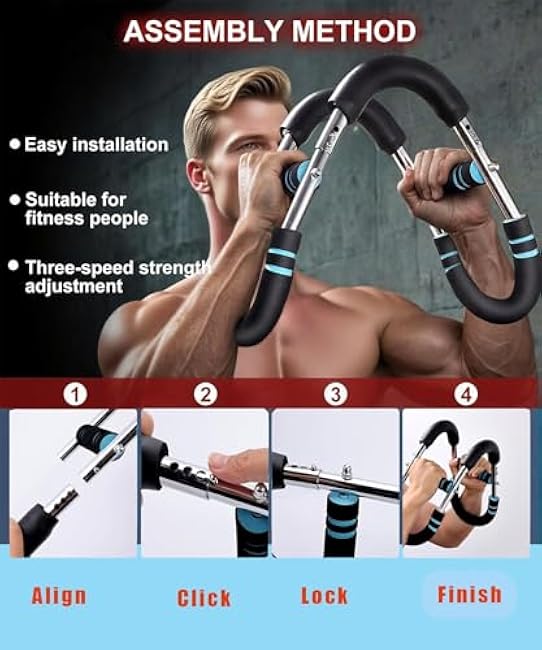 Twister Arm Trainer for Men & Women£¬60-110lb Adjustable Arm & Chest Workout Equipment£¬Portable Home Gym Strength Training Machine for Full-Body Toning & Muscle Building