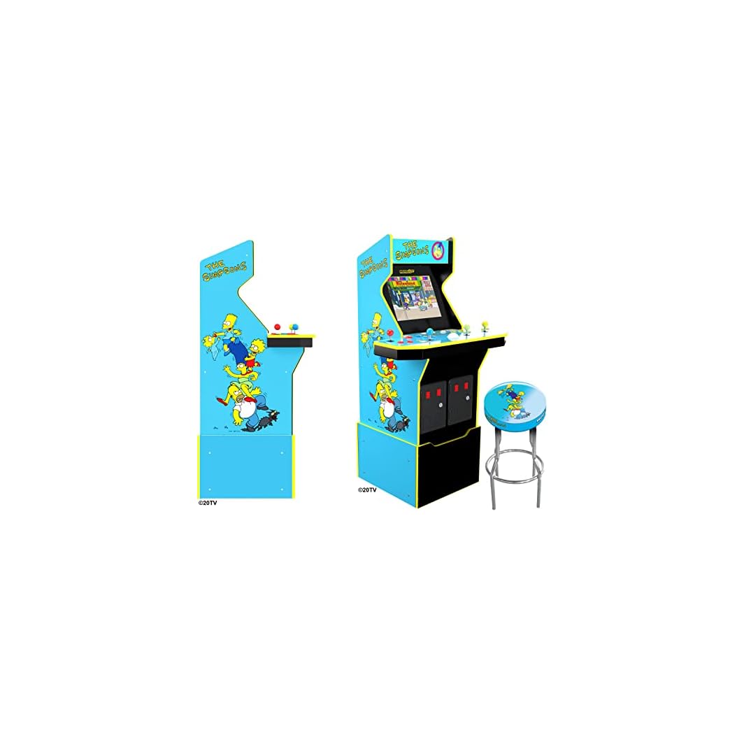 Arcade1Up The Simpsons Arcade Machine, 4Foot — 4 Player Arcade Game