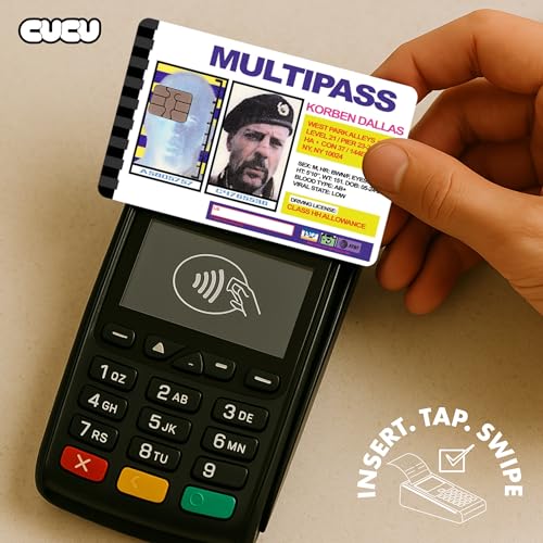 Multipass Korben Credit Card Skin Debit Card Stickers for Key, Debit, Credit, Bank Card 4PCS Card Skin for Adults.4