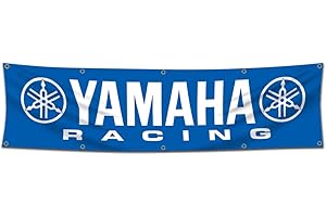 Racing Banner Flag 2x8ft Polyester HD Printing, 150D - Yamaha Garage