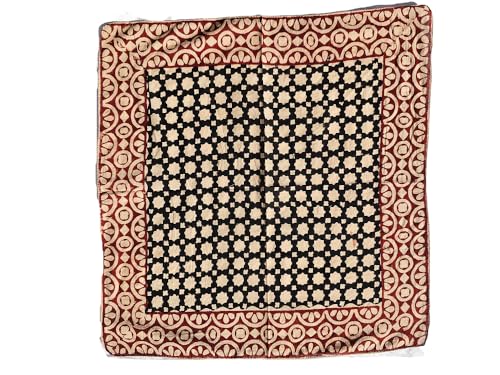 100% Cotton Bandana Bohemian Block Print Neck Scarf Boho Soft Cotton Bandana Neckerchief Handkerchief4