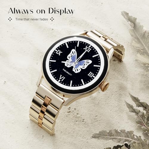 Image of Fire-Boltt Glitz Women Smart Watch with 1.19 inch AMOLED Display, Bluetooth Calling, Rotating Crown, Always On Display, 1000 Nits Brightness, IP68 Waterproof Ivory Pearl