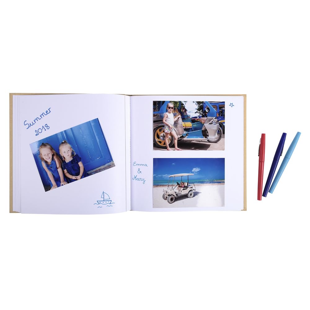 Exacompta 2 Fotoalben Buch 30 Seiten Weiß ZEPHIRE 25x25 cm