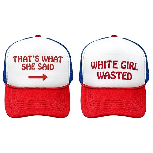 2 Pack: Foam Trucker Hat Bundle - That's What She Said & White Girl Wasted, 2 Pack - That's What She Said & White Girl Wasted, One size