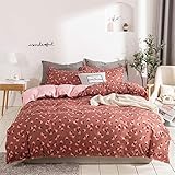 >>>DISENO : Ofrece una apariencia atemporal y bonita, y es fácil de combinar con el resto de la decoración. Ideal para el dormitorio principal, de los invitados o de los niños, el set de funda de edredón de microfibra ofrece un confort diario asequible y elegante. Tecnología de impresión digital, el patrón es brillante, moderno, a la moda, no se decolora, simplemente gira la funda de edredón para cambiar la decoración de tu habitación en cualquier momento que desees, larga vida útil.