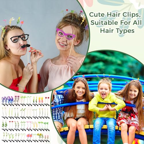 Tigeen 100 pinzas de cabello estilo mixto miniatura 3