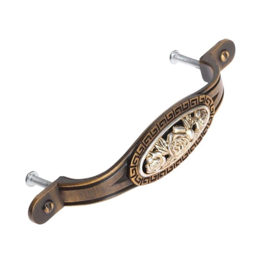 Stnyanxd Double Hole 96Mm Antique Cabinet Drawer Handles 1Pcs Zinc Alloy Door For Wardrobe Closet Pull Decorative Single Hole 96Mm 128Mm(Double Hole 96Mm)