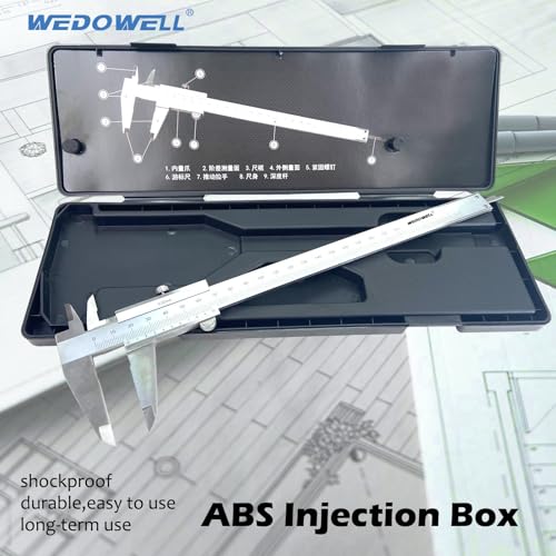 Calibrador WEDOWELL 0-12 pulgadas / 0-300 mm acero inoxidable miniatura 5