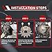 WOOSTAR Motorcycle 420-13T Front Sprocket 17mm for 50cc 70cc 90cc 110cc 125cc Dirt Pit Bike Mini Bike ATV 4 Wheeler Moped