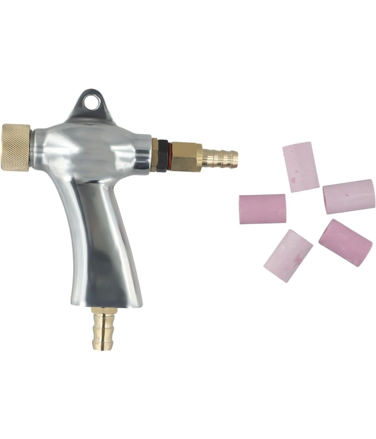 Sandstrahl-Keramikdüsen, Keramik-SandstrahldüSe, Spezielle KeramikdüSe, Premium-Sandstrahlmaschinen-Set, Aluminiumlegierung, Rosa, 1 set (A)