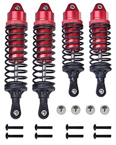 Globact 4PCS Aluminum Front & Rear RC Shocks for 1/10 Traxxas Slash shocks Traxxas Slash 4x4 Traxxas Slash 2WD RC Car Replace 5862