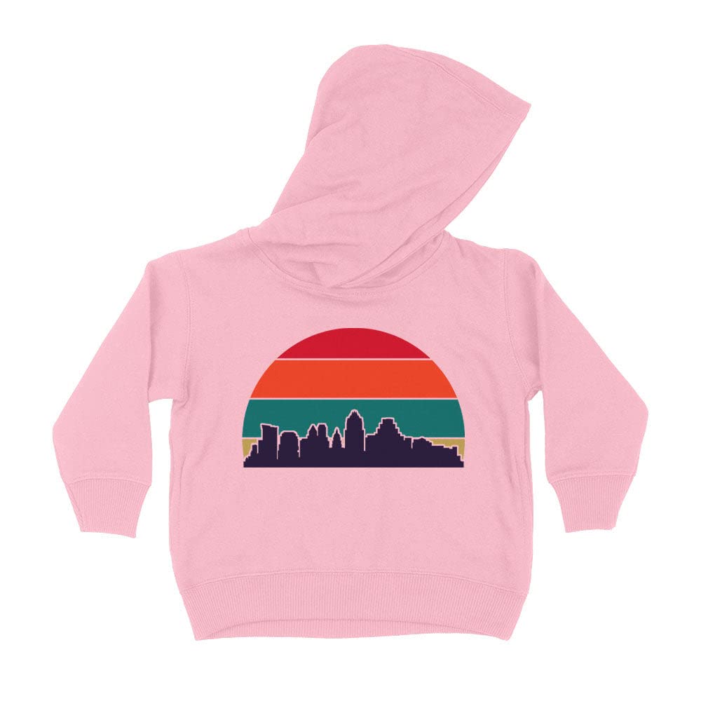 Sunset Austin Texas Skyline Kids Hoodie Sweatshirt Toddler 5T Light Pink