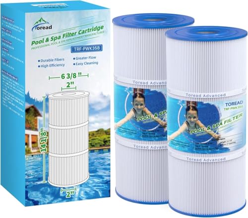 TOREAD PWK35B Replaces Hot Springs Limelight Series Spa Filters Compatible with Watkins 1642301-1 78161 78286 PWK35B Filbur FC-3921 35 sq. ft 2pack