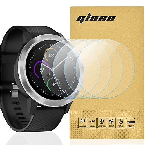 Totill 4-Pack for Garmin Watch Vivoactive 3 Tempered Screen Protector