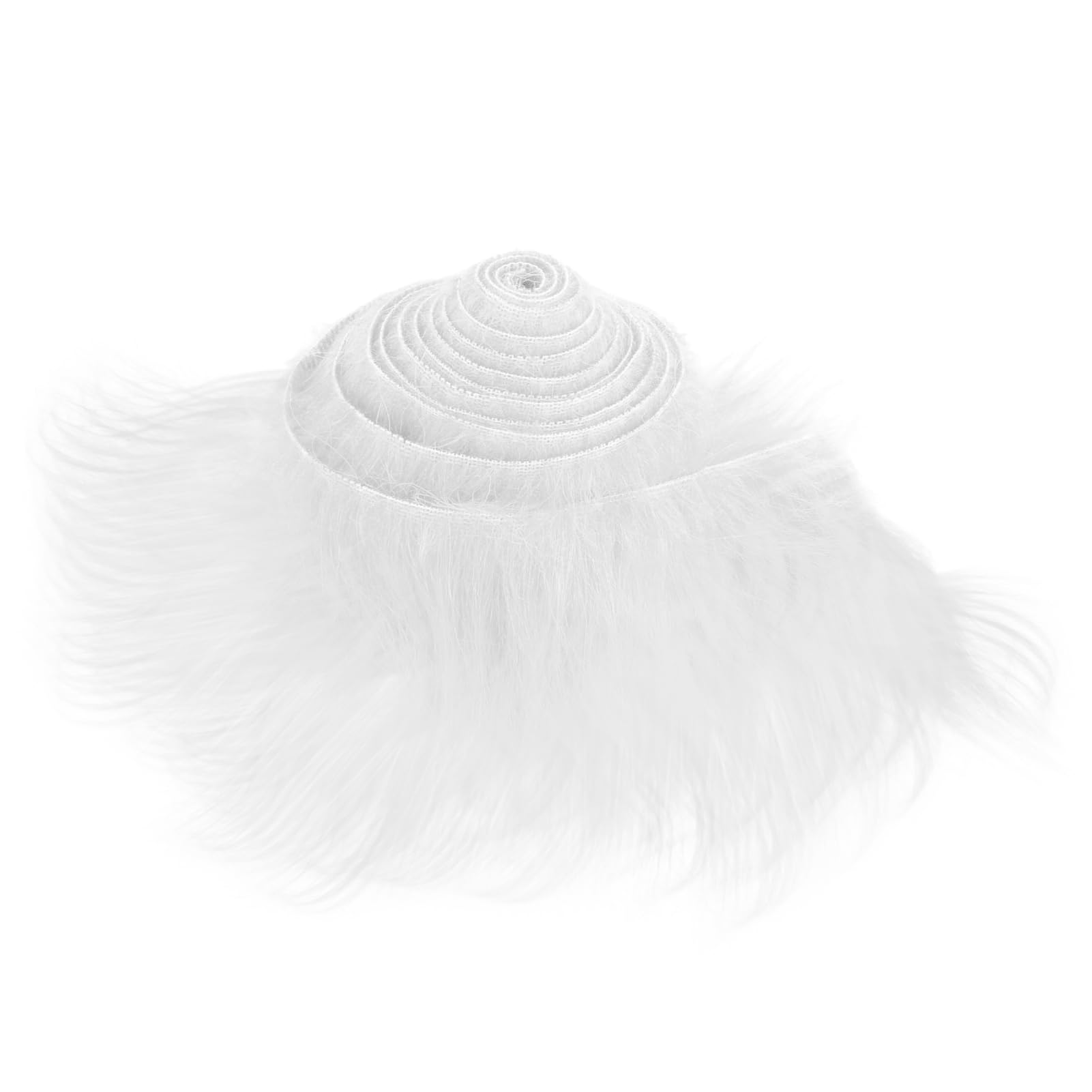 Dekaim 1 Pc Faux Fur Precut Strips, 3.5 x 60 Inch Faux Leather Plush Fur Fluffy Fabric Craft for Gnome Beard Santa Hair Dwarf DIY Decoration Craft Christmas (White)